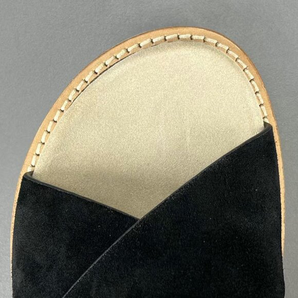 Brunello Cucinelli Black Suede Crossover Sandals - Picture 10 of 12